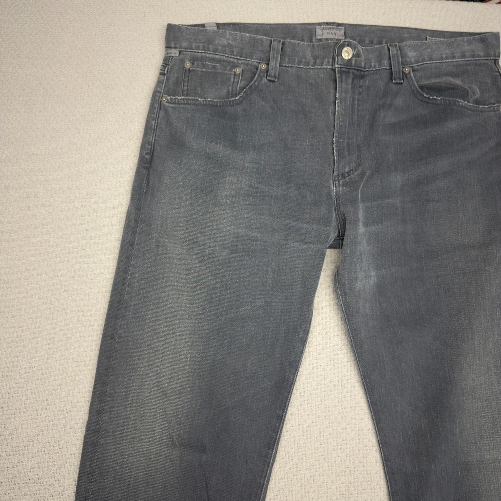 Citizens of Humanity Jeans Mens 36x34 Gray Core Straight Fit Denim Made in USA - Picture 3 of 13